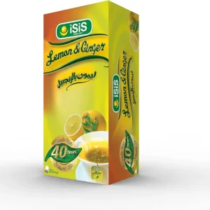 شاي ليمون بالزنجبيل 20فلتر ايزيس